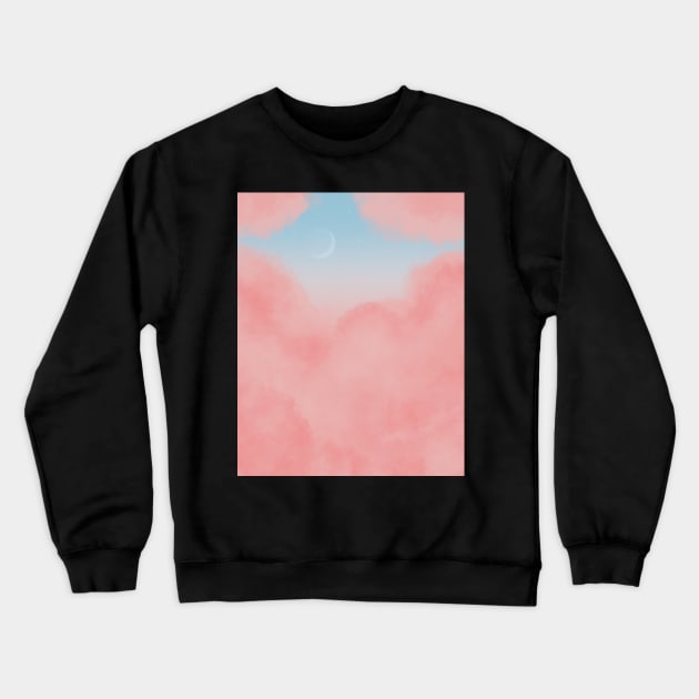 Aesthetic Cotton Candy Pink Sky Crewneck Sweatshirt by withpingu